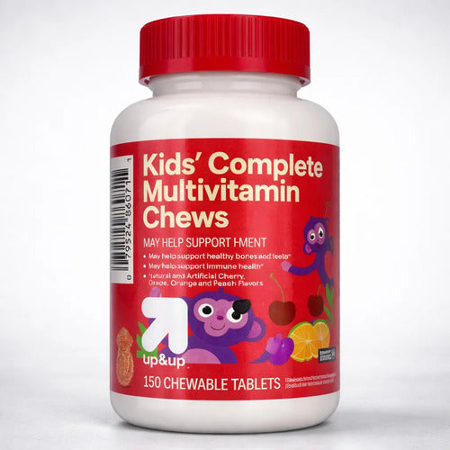 Multivitamínico Kid 150 Tabletas De Frutas Fortalecer Huesos Frutas