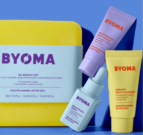 Byoma So Bright Set Minis Limpiador, Crema Y Serum Kit