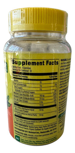 Vitaminas C D Zinc Spring Valley 60 Gomitas Immune Plus Frutas