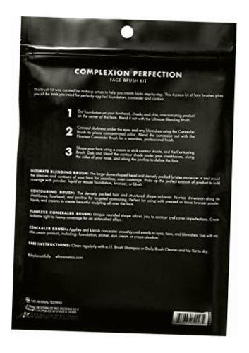 Set Brochas De Maquillaje Profesional Kit 4 Piezas Elf Negro
