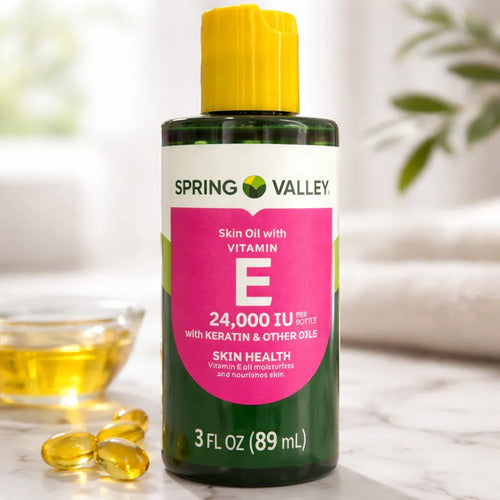 Vitamina E Con Keratina Aceite Hidratante Spring Valley Sin Sabor