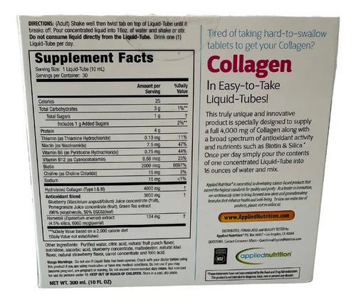 Colageno Hidrolizado Biotina 30 Tubos Sabor Fresa Kiwi Kiwi Fresa