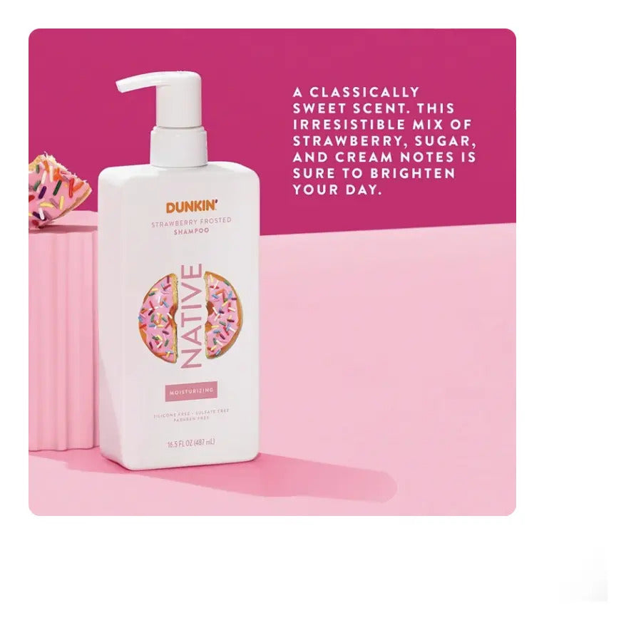 Shampoo Dunkin Hidratante Strawberry Brillo Y Suavidad 487ml