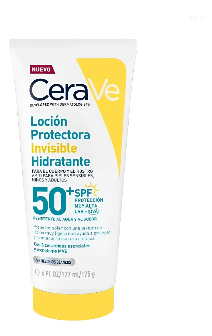 Cerave Loción Protectora Invisible Hidratante 50fps 177ml