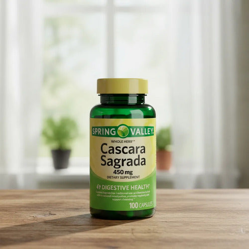 Cascara Sagrada 100 Capsulas Suplemento Herbal Sabor Frutal Sin Sabor