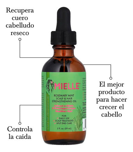 Tratamiento Capilar Aceite Romero Anticaída Cabello Mielle