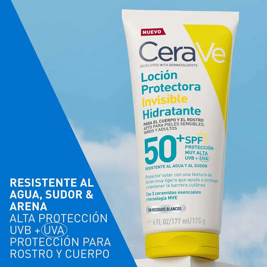 Cerave Loción Protectora Invisible Hidratante 50fps 177ml
