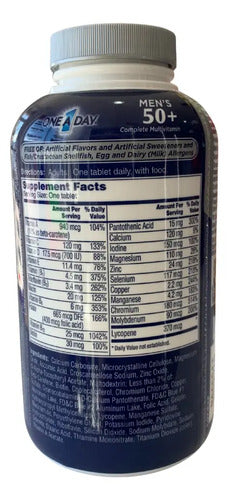 Multivitamínico Hombres 50+ Energía Salud 300 Tabletas Sin Sabor