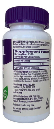Melatonina 10 Mg Fast-dissolve Sabor Fresa Ayuda A Dormir Fresa