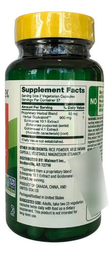 Echinacea Goldenseal 90 Mg Apoyo Inmunológico 75 Cápsulas Sin Sabor