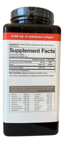 Youtheory Colágeno 360 Tabletas Biotina Cabello Piel Uñas Sin Sabor