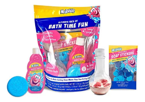 Mr. Bubble Bath Time Baño Divertido Paquete Infantil 4 en 1