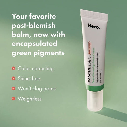Hero Cosmetics Crema Corrector Verde Cobertura Ligera