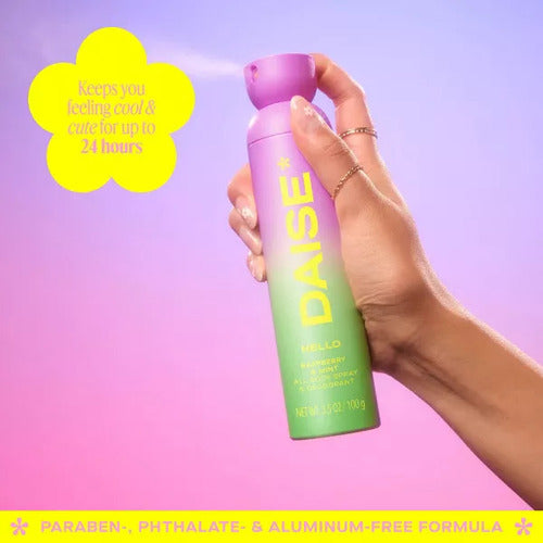 Daise All Body Spray & Desodorant 100g Raspberry And Mint