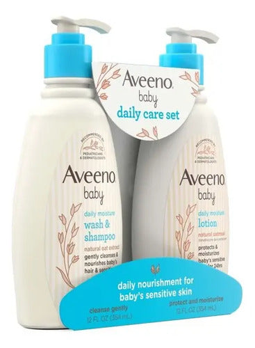 Aveeno Baby Daily Care Set Shampoo And Body Lotion