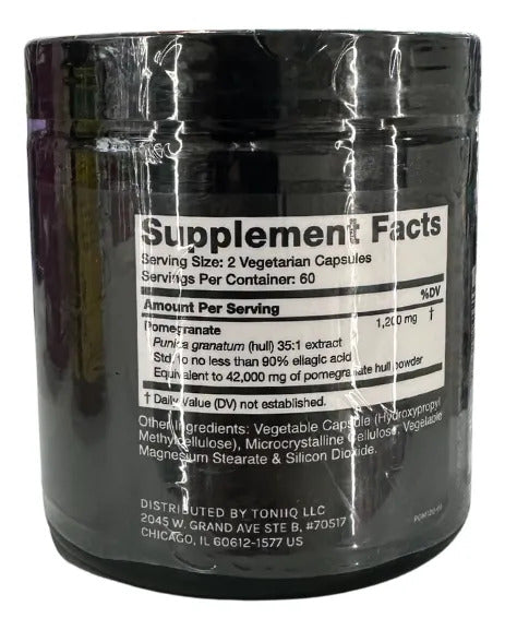 Toniiq Suplemento Antioxidante Extracto Granada 120 Capsulas Sin Sabor