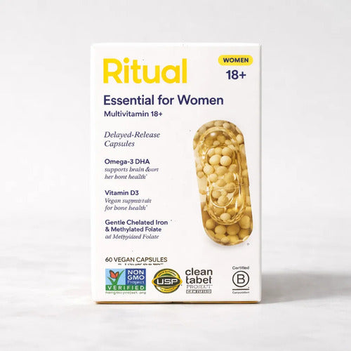 Multivitamínico Para Mujer 60 Capsulas Hierro Omega-3 Y D3 Sin Sabor