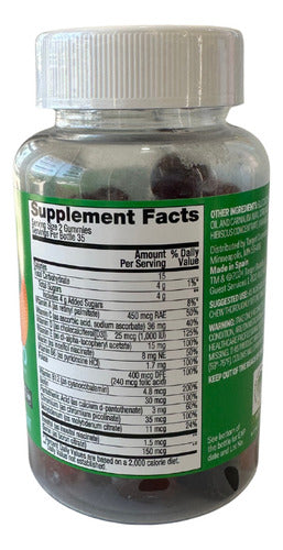 Multivitamínico Up & Up 70 Gomitas Adultos Energía Inmunidad Frutos Rojos