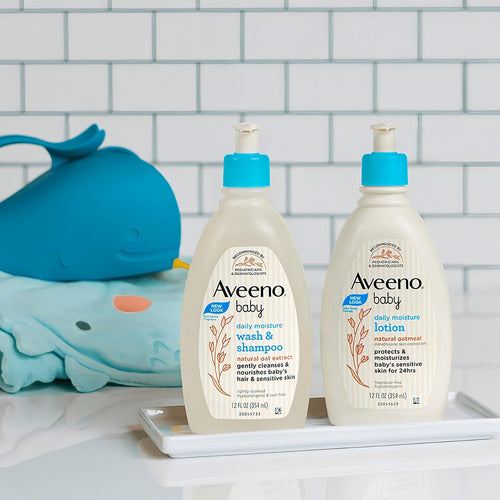 Aveeno Daily Care Set Shampoo Y Crema De Cuerpo Para Bebé