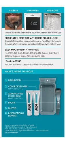 Just For Men Tinte Barba M35 Marrón Medio - M35 Marrón Medio