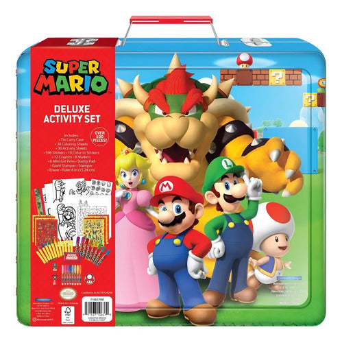 Estuche De Actividades De Lujo Metálico Super Mario Bros