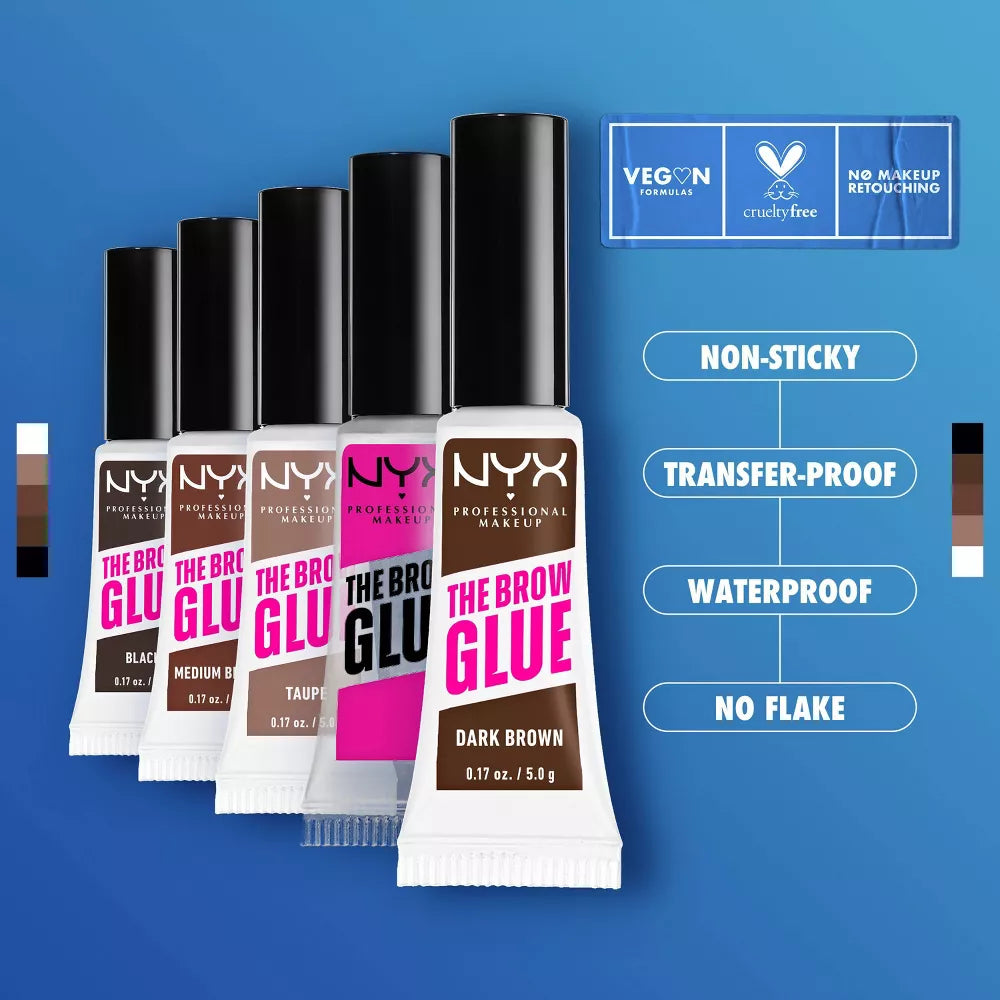 NYX Brow Glue Eyebrow Gel Fijador De Cejas 0.17oz