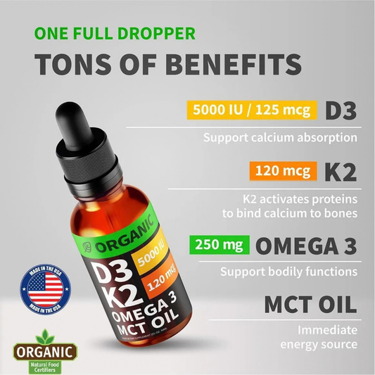 Suplemento Vitamina D-3 Y K-2 Omega 3 Mct Mocha 60 Porciones Chocolate Y Café