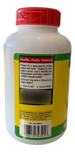 Kirkland Signature Vitamina D3 Extra Strength 600 Capsulas Sin Sabor