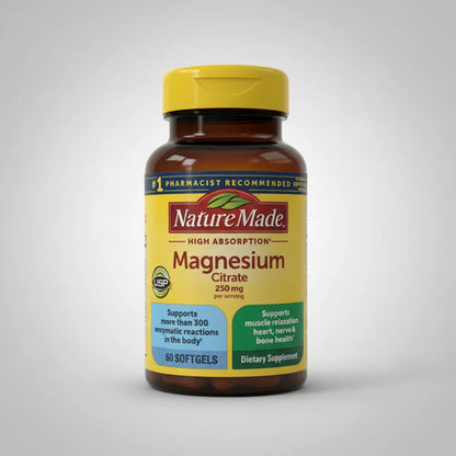 Citrato De Magnesio 250 Mg Soporte Nutricional 60 Caps Sin Sabor