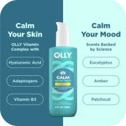 Olly Calm Mood+skin Serum Corporal Acido Hialuronico Eucalyptus Amber