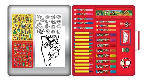 Estuche De Actividades De Lujo Metálico Super Mario Bros