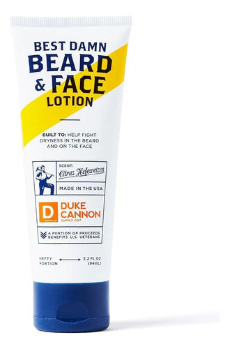 Duke Cannon Best Damn Beard And Face Lotion Crema Facial Para Hombre