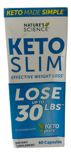 Pastillas Keto Slim 60 Capsulas Pérdida De Peso Dietético Sin Sabor