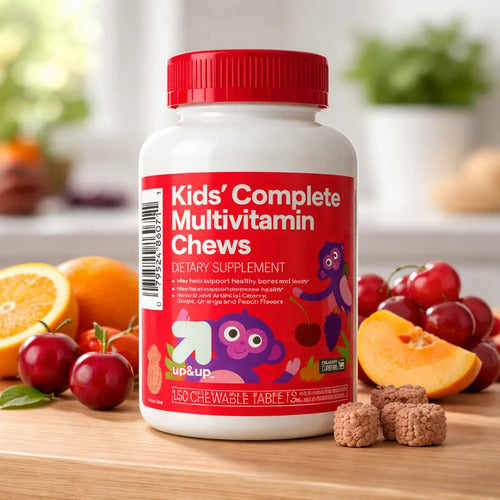 Multivitamínico Kid 150 Tabletas De Frutas Fortalecer Huesos Frutas