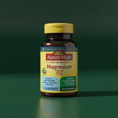 Citrato De Magnesio 250 Mg Soporte Nutricional 60 Caps Sin Sabor