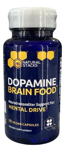 Dopamina L-tirosina Enfoque Ánimo 60 Cápsulas Natural Stacks Sin Sabor