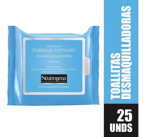 Toallitas Desmaquillantes Neutrogena 25pzs Limpieza Facial