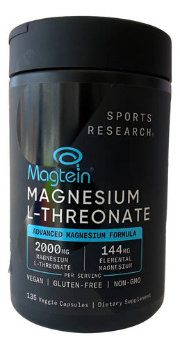 L-treonato De Magnesio Magtein® 135 Cápsulas Mejora Memoria Sin Sabor