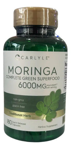 Moringa 6000mg Potente Superalimento Antioxidante 180 Caps Sin Sabor