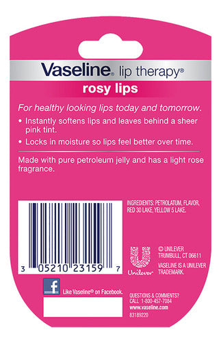 Vaseline Lip Therapy Rosy Lips Bálsamo Labial 7gr