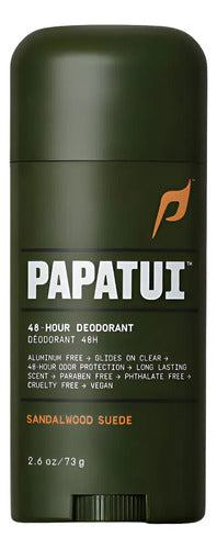 Desodorante Sin Aluminio En Barra 48hrs Hombre Papatui Sandalwood Sued