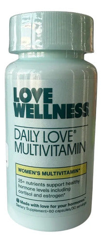 Frasco Multivitamínico Mujer Vitaminas Minerales 60 Cápsulas Sin Sabor