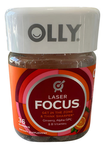 Vitaminas 36 Gomitas Olly Ginseng, Alpha Gpc Y Vitaminas B Mandarina