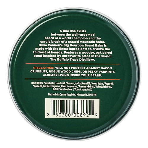 Duke Cannon Big Bourbon - Bálsamo Para Barba - Oak Barrel