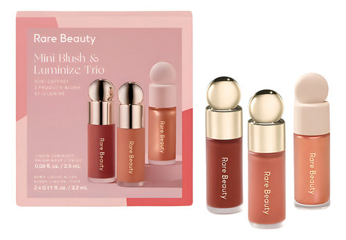 Rare Beauty Mini Blush & Luminize Trio 3 Tonos - Beloved, Virtue & Enliven