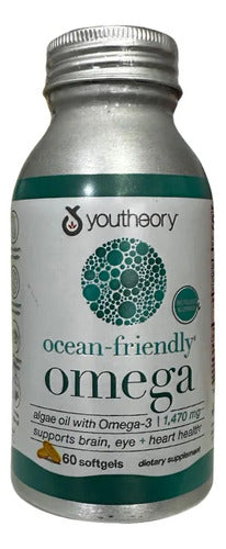 Suplemento Omega 3 Vegetal Aceite De Algas 60 Capsulas Sin Sabor