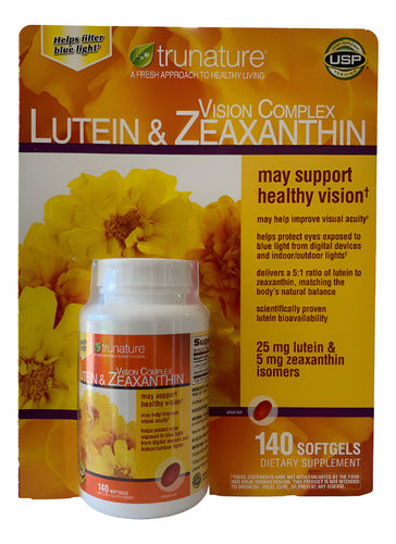 Luteína Y Zeaxantina Vitaminas Salud Ocular 140 Capsulas Sin Sabor
