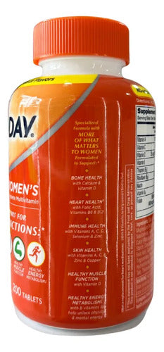 One A Day Multivitamínico Mujer 200 Tabletas Vitaminas Sin Sabor