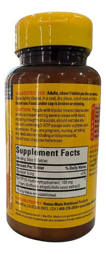 5-htp 5-hidroxitriptófano 100mg Dormir Animo 30 Tabletas Naranja