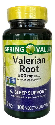 Valeriana Apoyo Para Dormir 500 Mg Cansancio 100 Capsulas Sin Sabor